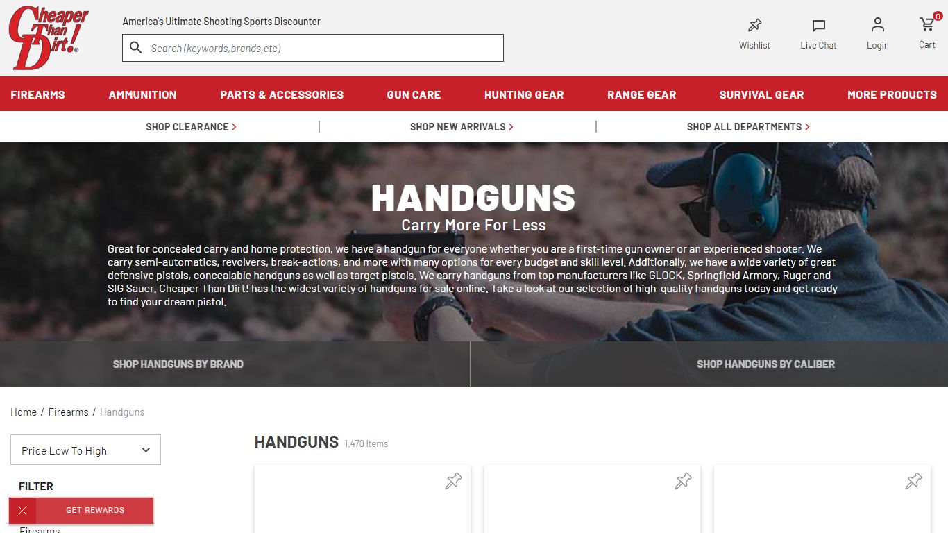 Handguns For Sale | Pistols Online | Cheaper Than Dirt