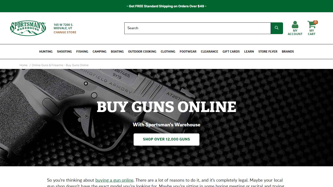 BUY GUNS ONLINE - Sportsman's